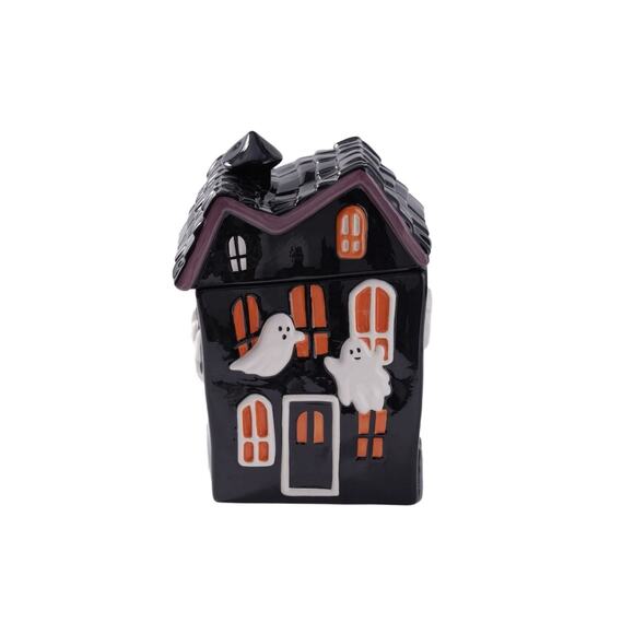 Way to Celebrate Halloween Ceramic Haunted House Treat Jar, Food Storage - Picture 6 of 8